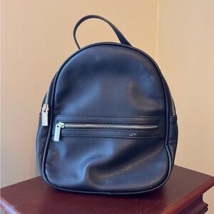 Black Leather Backpack